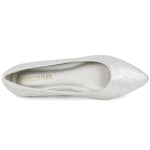 Dream Pairs Silver Glitter Flats